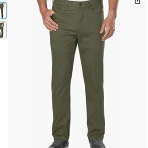 English Laundry Men’s 40x32 Cotton Straight Leg Breeze Chino Green Olive Pant